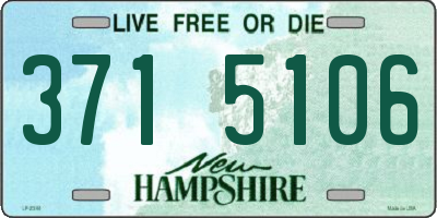 NH license plate 3715106