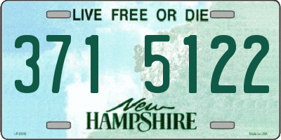 NH license plate 3715122