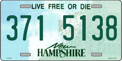 NH license plate 3715138