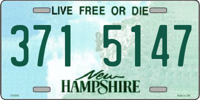 NH license plate 3715147