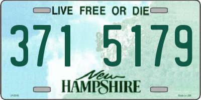 NH license plate 3715179