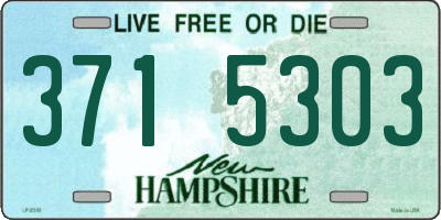 NH license plate 3715303