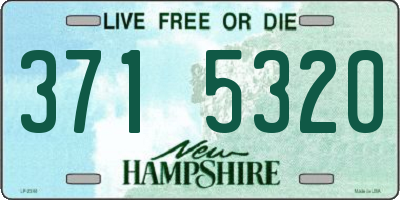 NH license plate 3715320