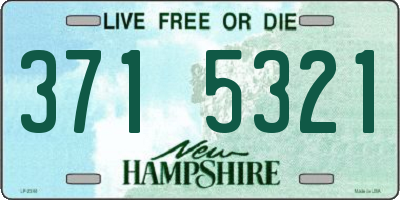 NH license plate 3715321