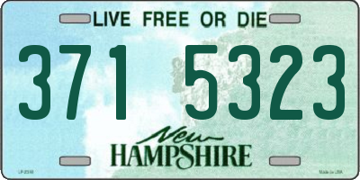 NH license plate 3715323