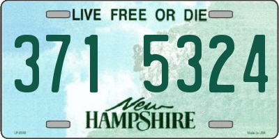NH license plate 3715324