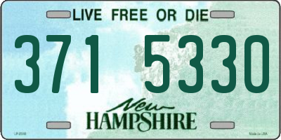 NH license plate 3715330