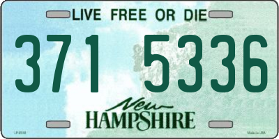 NH license plate 3715336