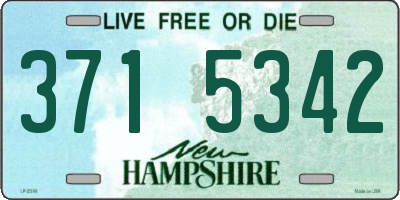 NH license plate 3715342