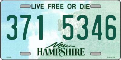 NH license plate 3715346