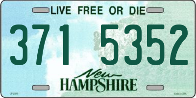 NH license plate 3715352
