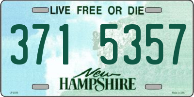 NH license plate 3715357