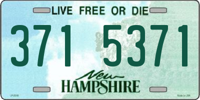 NH license plate 3715371