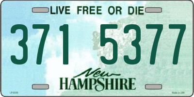 NH license plate 3715377
