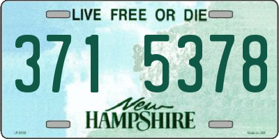 NH license plate 3715378