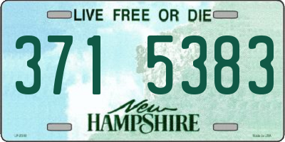 NH license plate 3715383