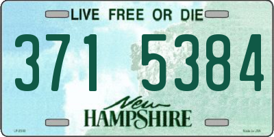 NH license plate 3715384