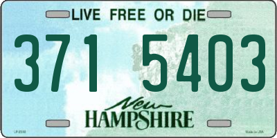 NH license plate 3715403