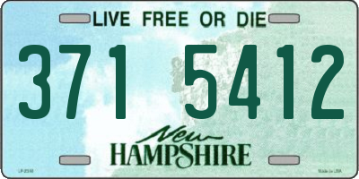 NH license plate 3715412