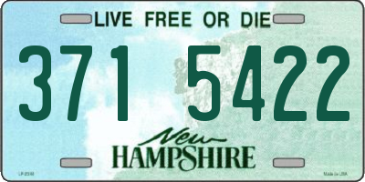 NH license plate 3715422