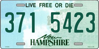 NH license plate 3715423