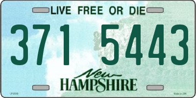 NH license plate 3715443