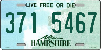 NH license plate 3715467