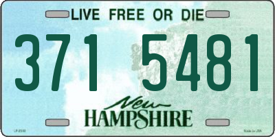 NH license plate 3715481