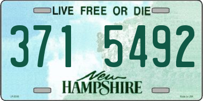 NH license plate 3715492