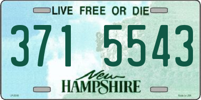 NH license plate 3715543