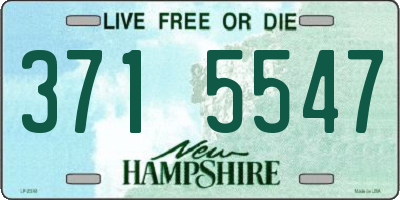 NH license plate 3715547