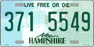 NH license plate 3715549