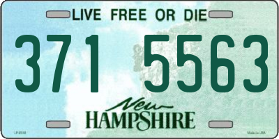 NH license plate 3715563