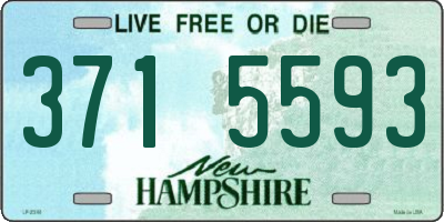 NH license plate 3715593
