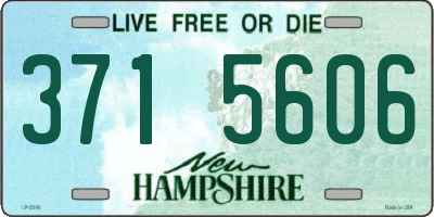 NH license plate 3715606