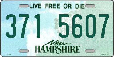 NH license plate 3715607