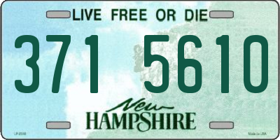 NH license plate 3715610