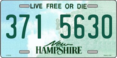 NH license plate 3715630