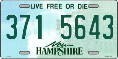NH license plate 3715643