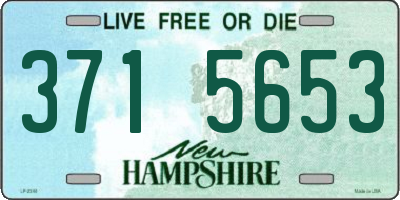 NH license plate 3715653