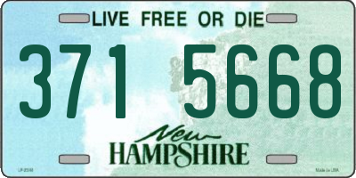 NH license plate 3715668