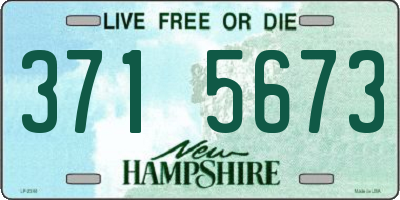 NH license plate 3715673