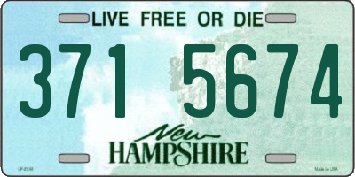 NH license plate 3715674