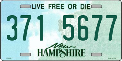 NH license plate 3715677