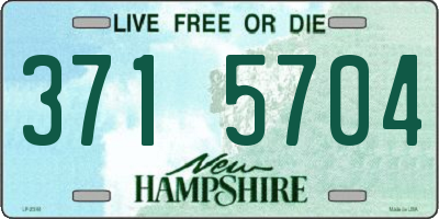 NH license plate 3715704