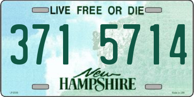 NH license plate 3715714