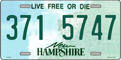 NH license plate 3715747