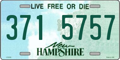 NH license plate 3715757