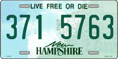 NH license plate 3715763