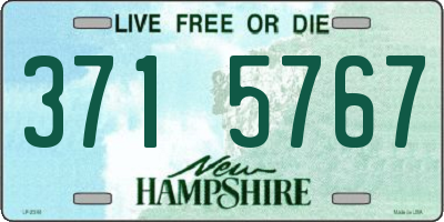 NH license plate 3715767